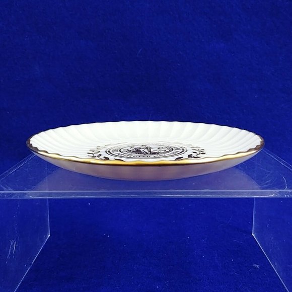 Commemorative Plate Bowery Savings Bank 1963 Custom Made by Lenox 4.25" - Picture 5 of 6